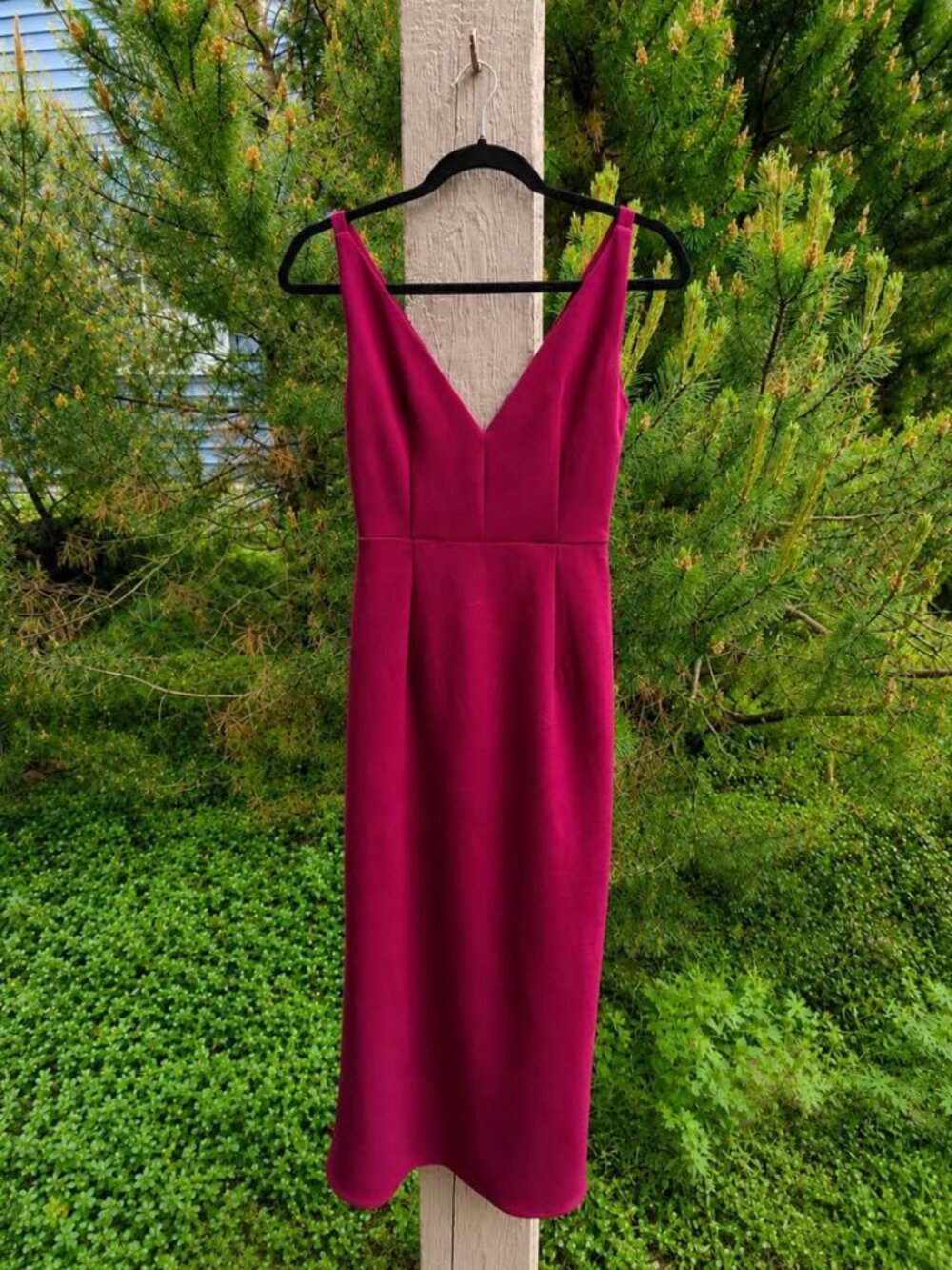 Lulus Midi Deep V Dress
